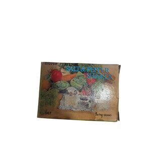 Vintage Fairy Brand Silver Plated Salt‎ Pepper Shakers Tray Hong Kong MCM